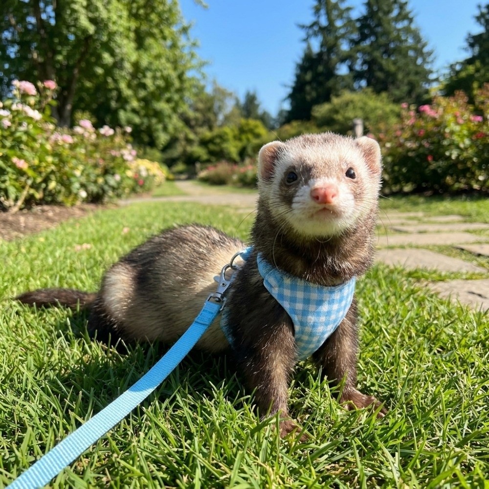 Plaid Ferret Escape-Proof Harn - D Ring Strap ulasan dan harga