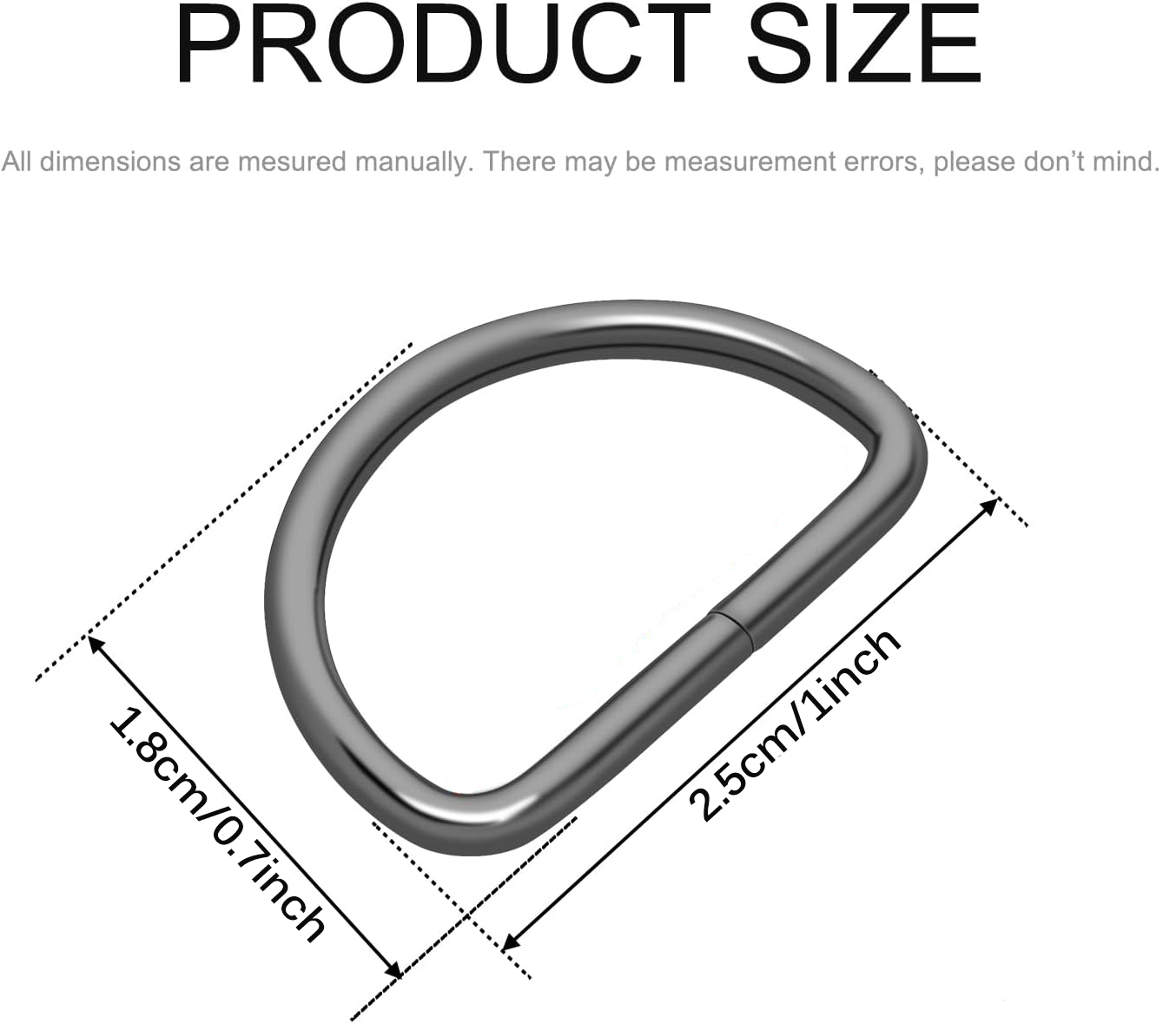 30/60/100Pcs D-Shaped Ring Met - D Ring Strap ulasan dan harga